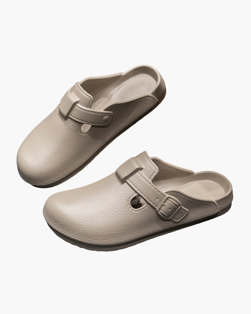 Classic Waterproof Buckle Clogs | Savile & Co.