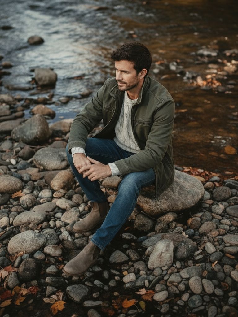 Valmont Vintage Olive Field Jacket | Savile & Co.