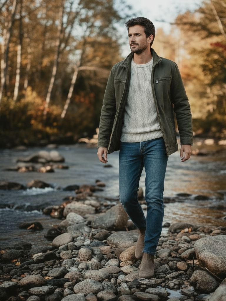 Valmont Vintage Olive Field Jacket | Savile & Co.