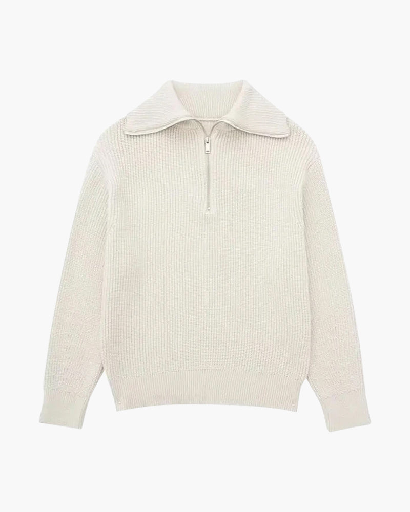 Striped Zip Up Sweater | Savile & Co.