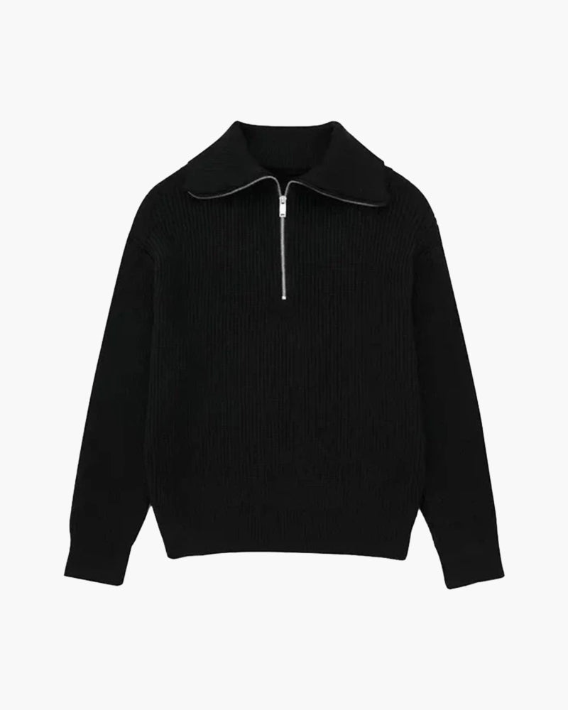 Striped Zip Up Sweater | Savile & Co.