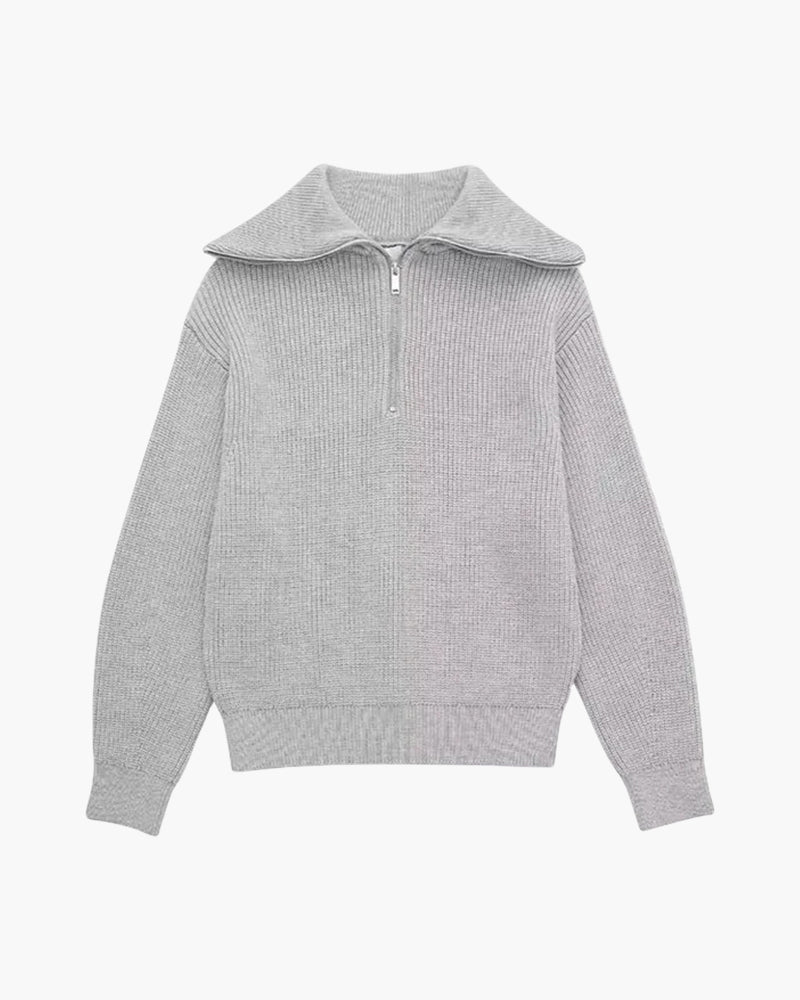 Striped Zip Up Sweater | Savile & Co.