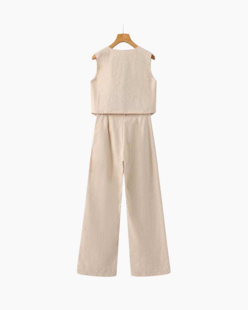 Classy Lady - Linen Two-piece Set | Savile & Co.