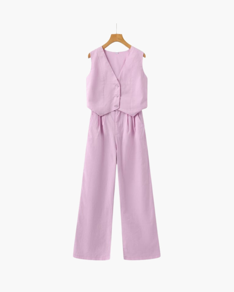 Classy Lady - Linen Two-piece Set | Savile & Co.