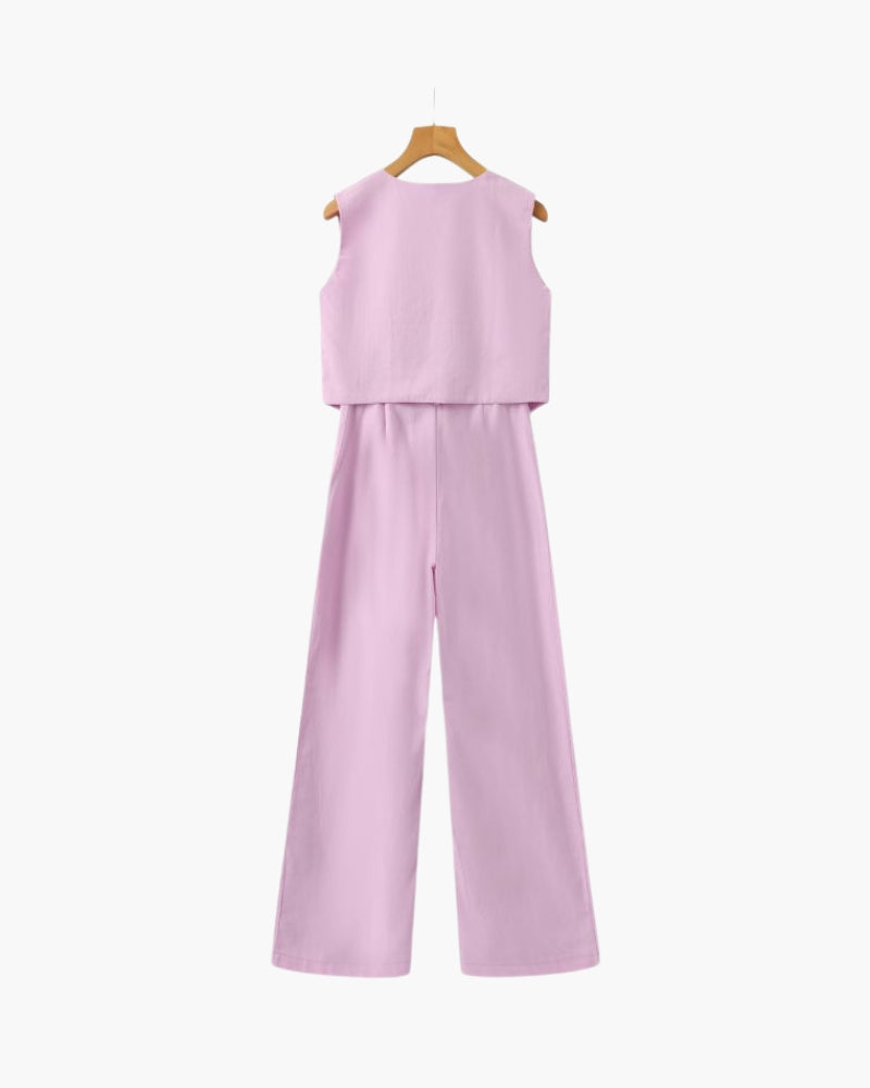 Classy Lady - Linen Two-piece Set | Savile & Co.