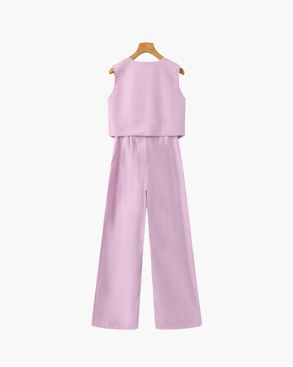 Classy Lady - Linen Two-piece Set | Savile & Co.