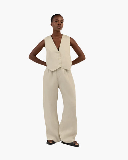 Classy Lady - Linen Two-piece Set | Savile & Co.