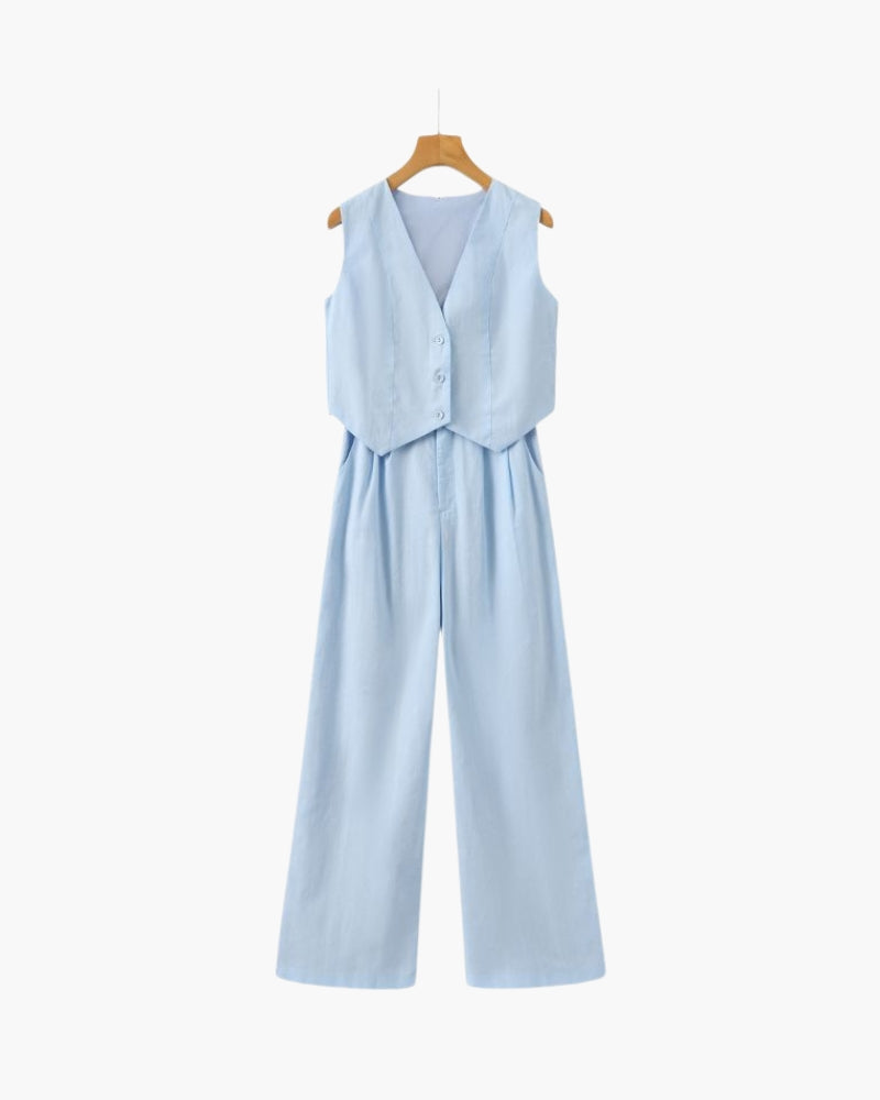Classy Lady - Linen Two-piece Set | Savile & Co.