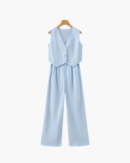 Classy Lady - Linen Two-piece Set | Savile & Co.