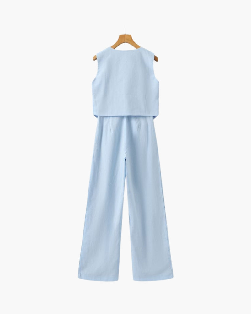 Classy Lady - Linen Two-piece Set | Savile & Co.