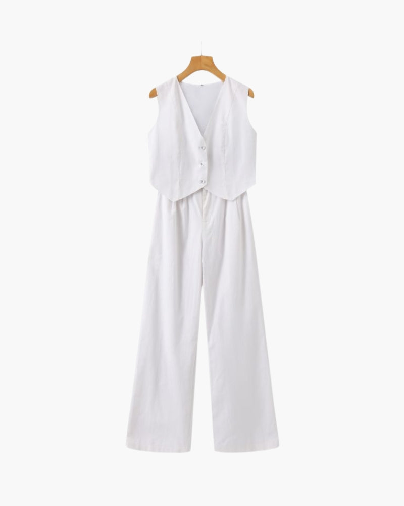 Classy Lady - Linen Two-piece Set | Savile & Co.