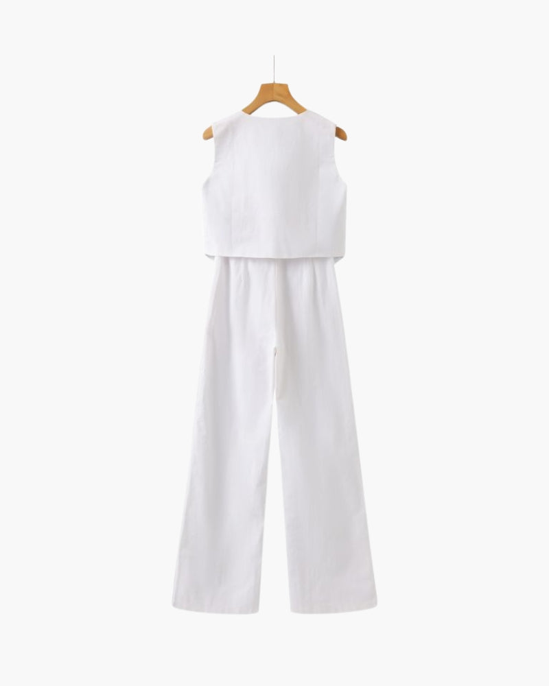Classy Lady - Linen Two-piece Set | Savile & Co.