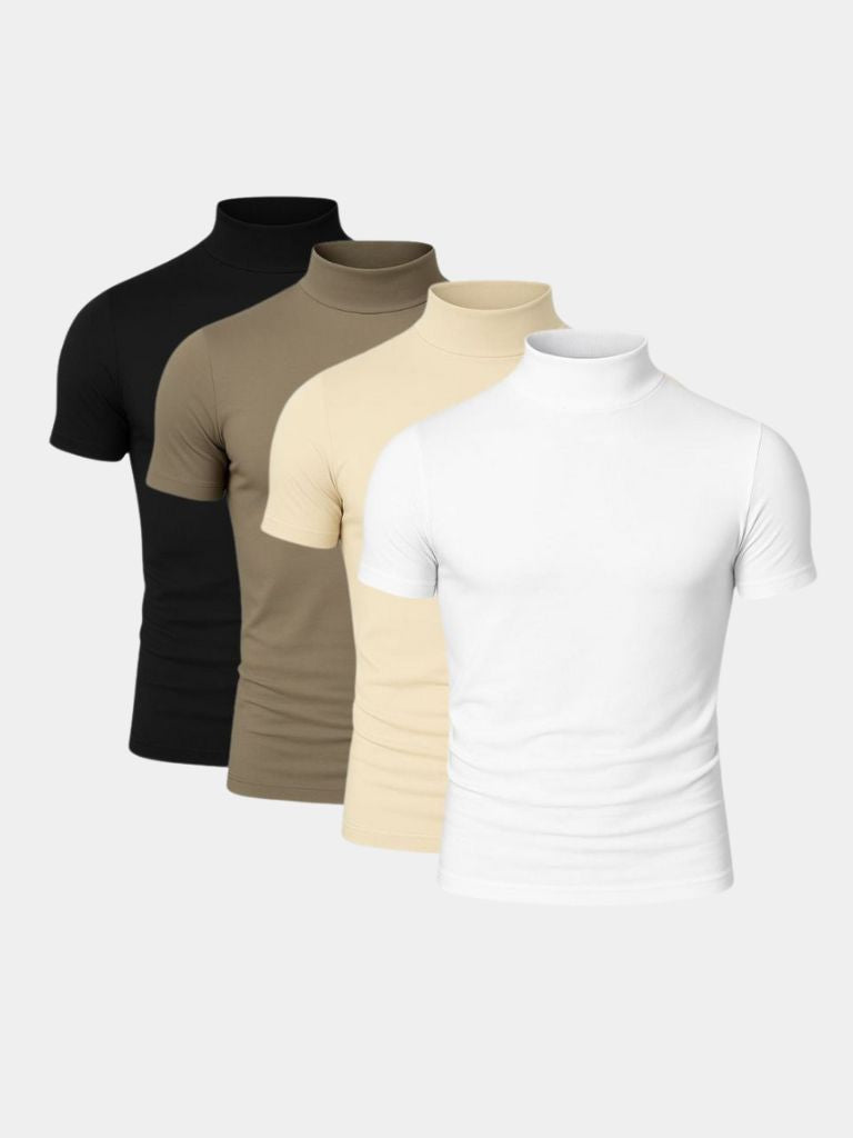Solid Casual Turtle Neck T-Shirt | Savile & Co.