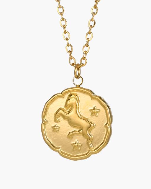 Zodiac Sign Necklace - Gold | Savile & Co.