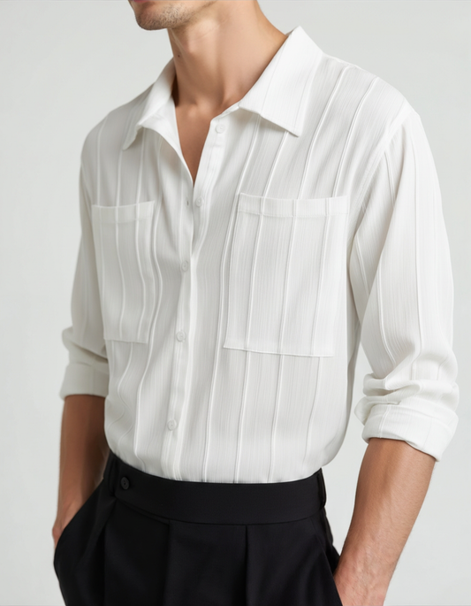 ST Tropez Ribbed Shirt | Savile & Co.