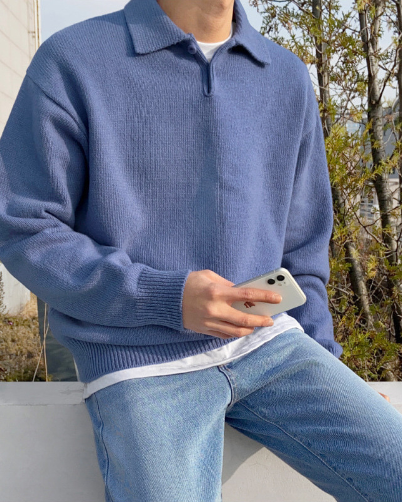 Woolen Button Half Zip | Savile & Co.