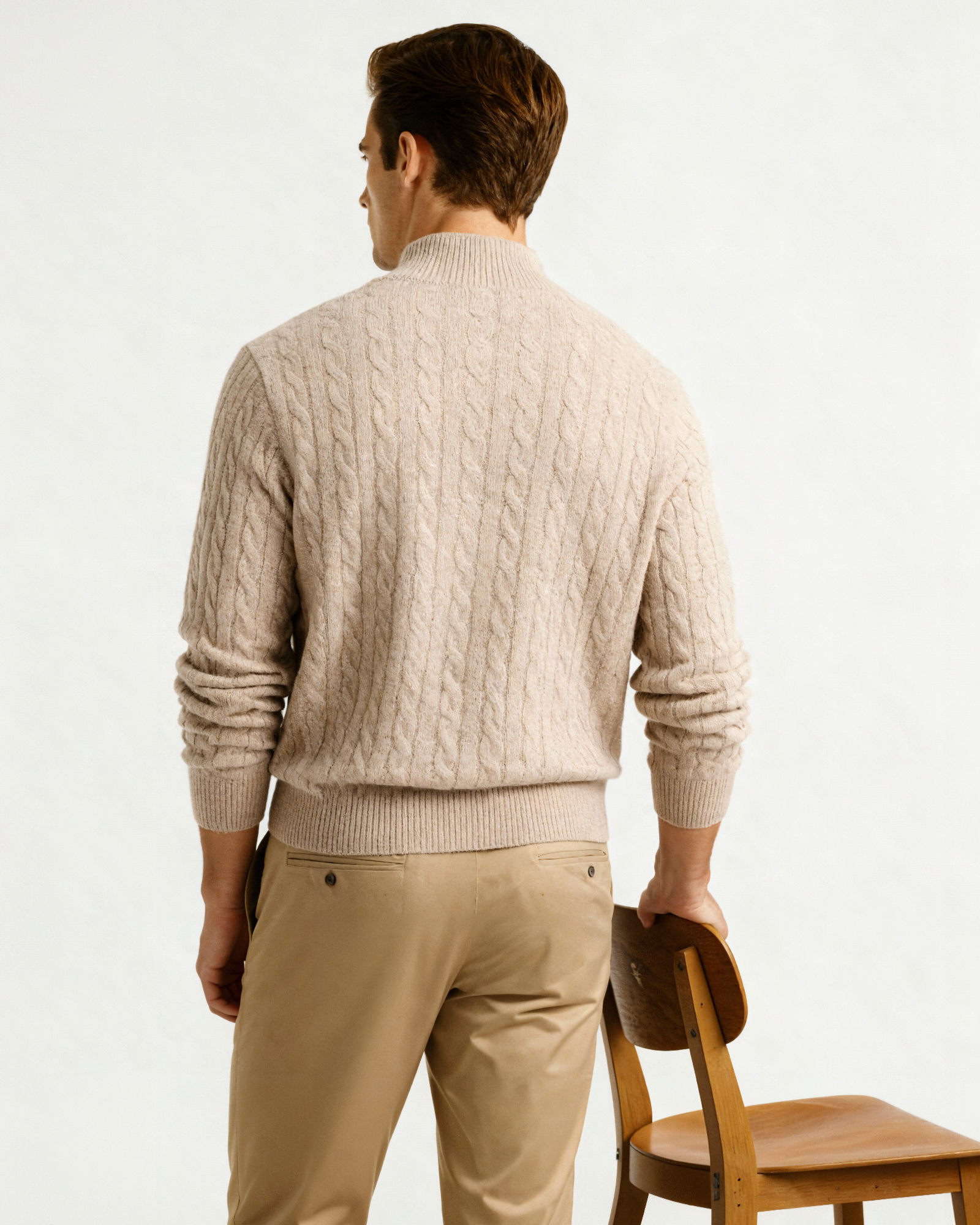 100% Cashmere Woven Half Zip | Savile & Co.