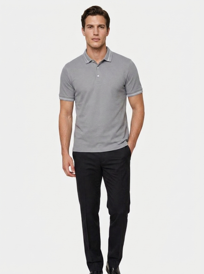 Steel Grey Polo | Savile & Co.