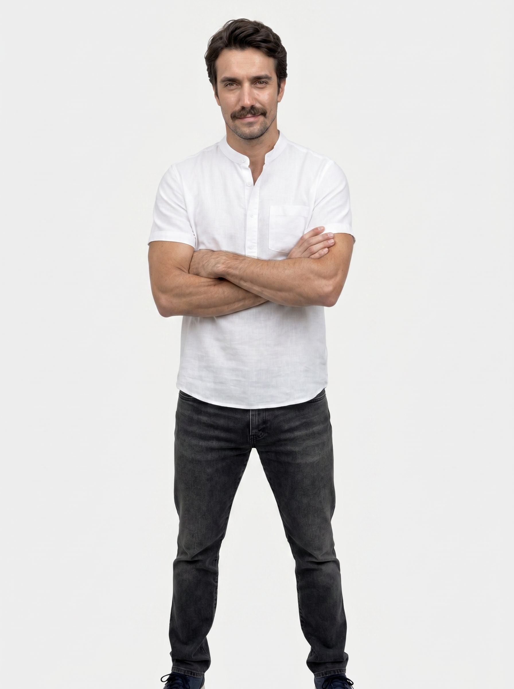 White Wellspring Linen T-Shirt | Savile & Co.