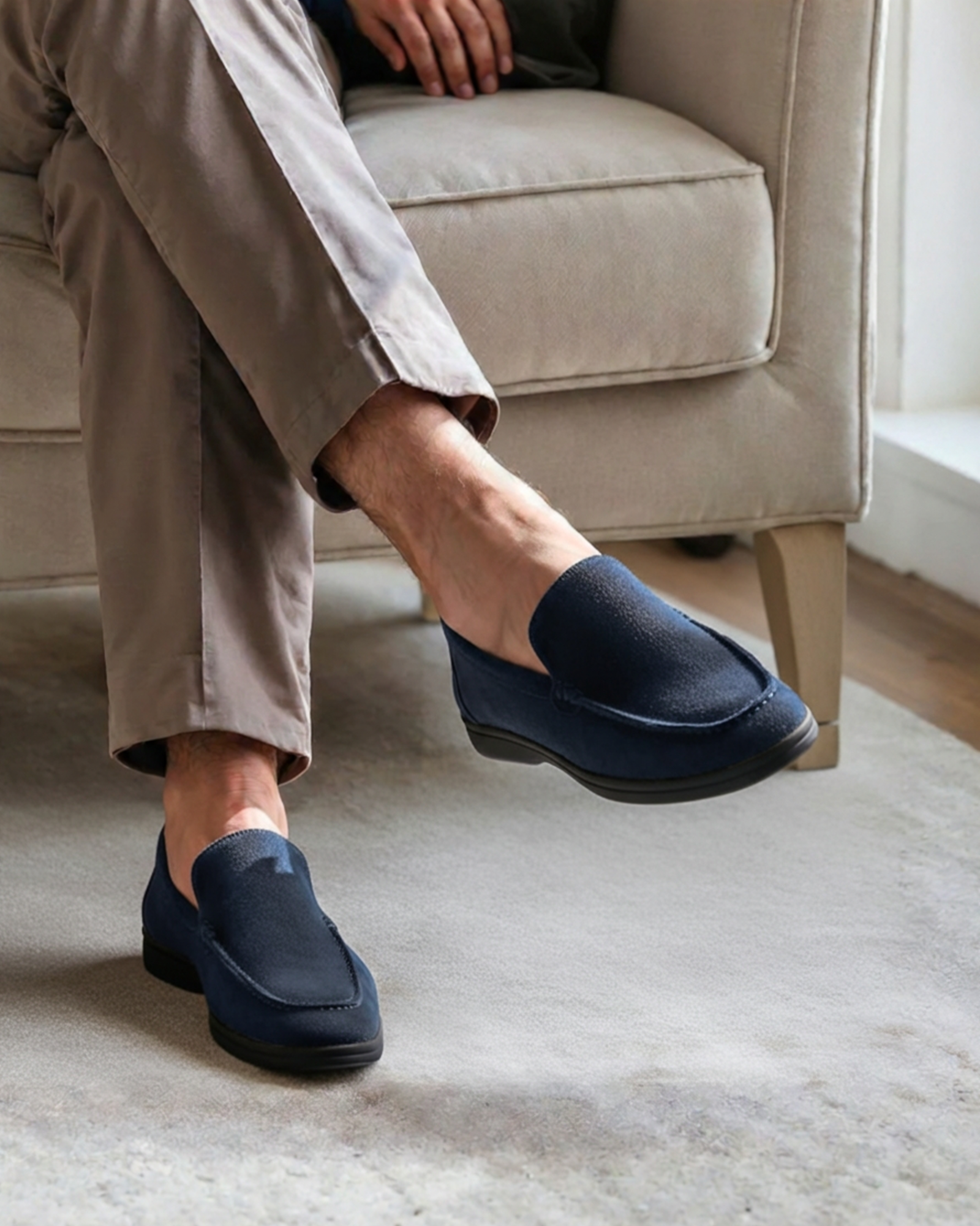 Premium Suede Loafers - Black Soles | Savile & Co.