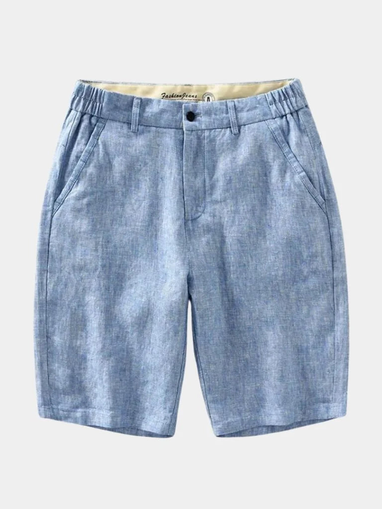 Bleu Horizon Linen Shorts | Savile & Co.