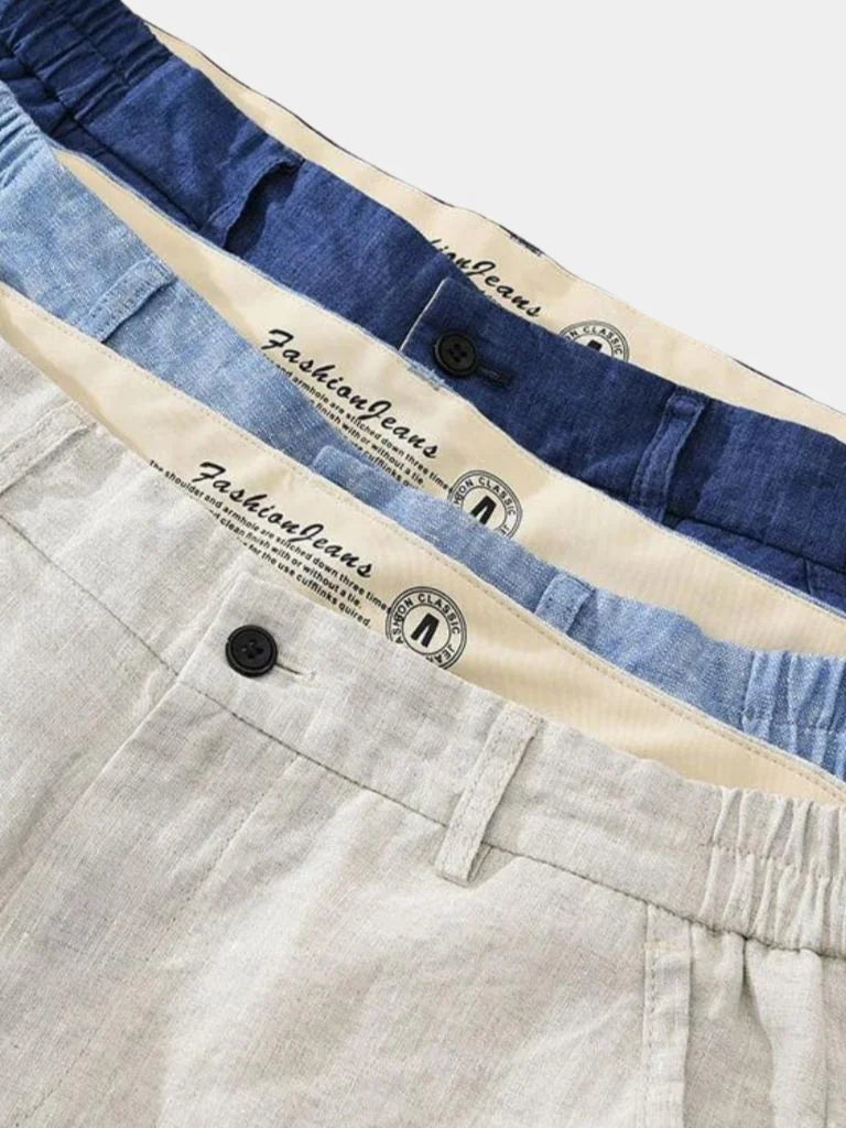 Bleu Horizon Linen Shorts | Savile & Co.