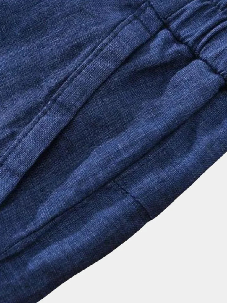 Bleu Horizon Linen Shorts | Savile & Co.