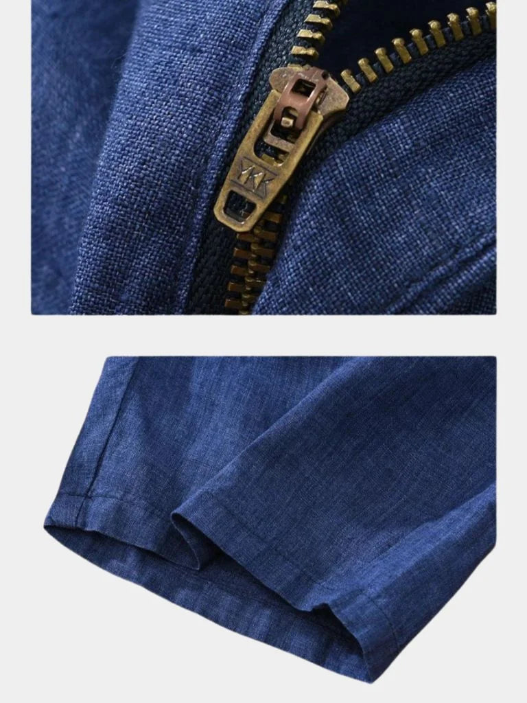 Bleu Horizon Linen Shorts | Savile & Co.