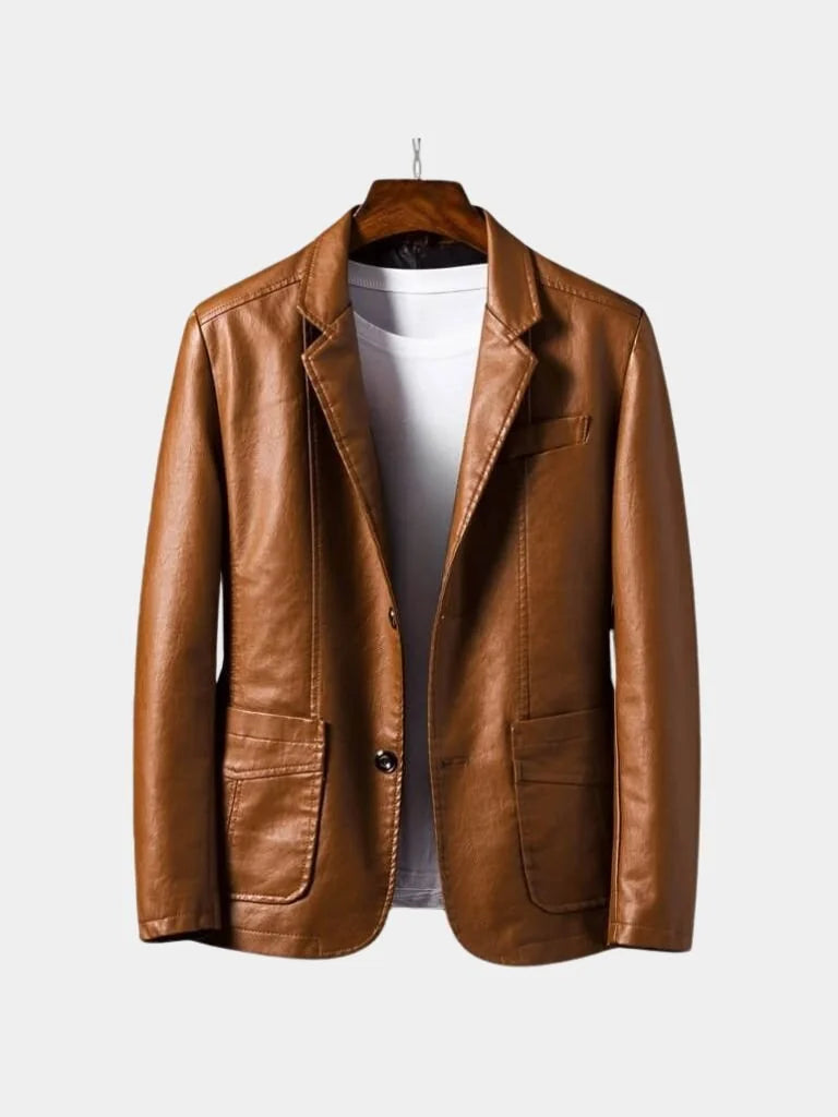 Bold Caramel Leather Jacket | Savile & Co.