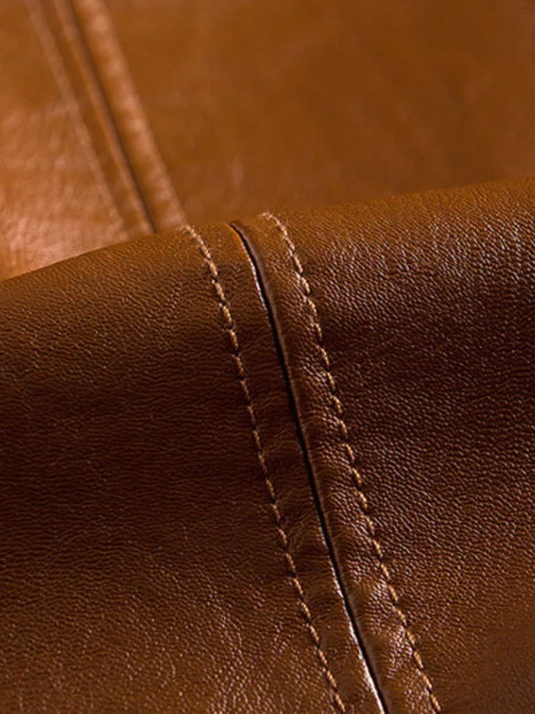 Bold Caramel Leather Jacket | Savile & Co.