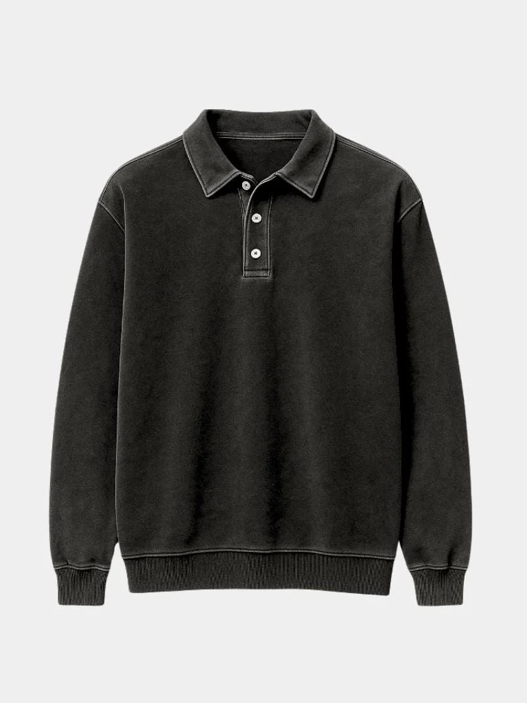 Canyon Mist Long Sleeve Polo Shirt | Savile & Co.