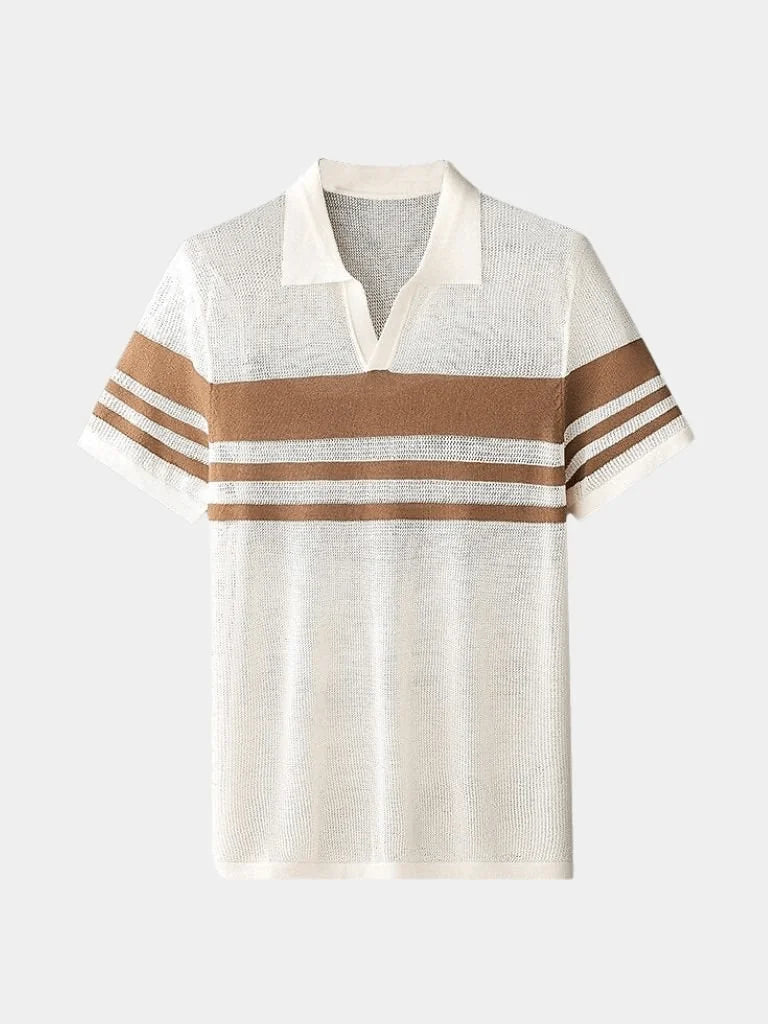 Caramel Lineage Polo | Savile & Co.