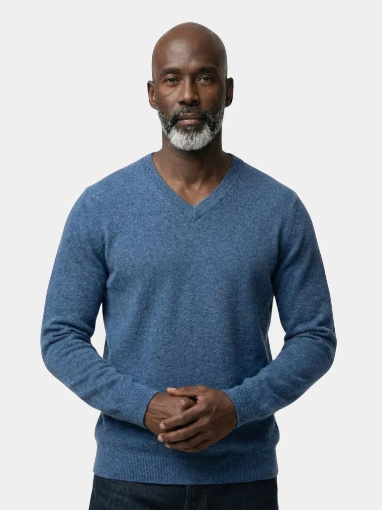 Cashmere V Neck Knitwear Sweater | Savile & Co.