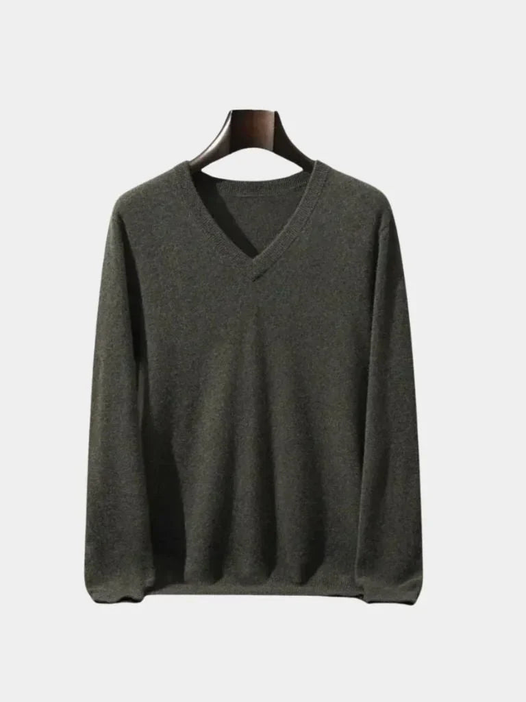 Cashmere V Neck Knitwear Sweater | Savile & Co.