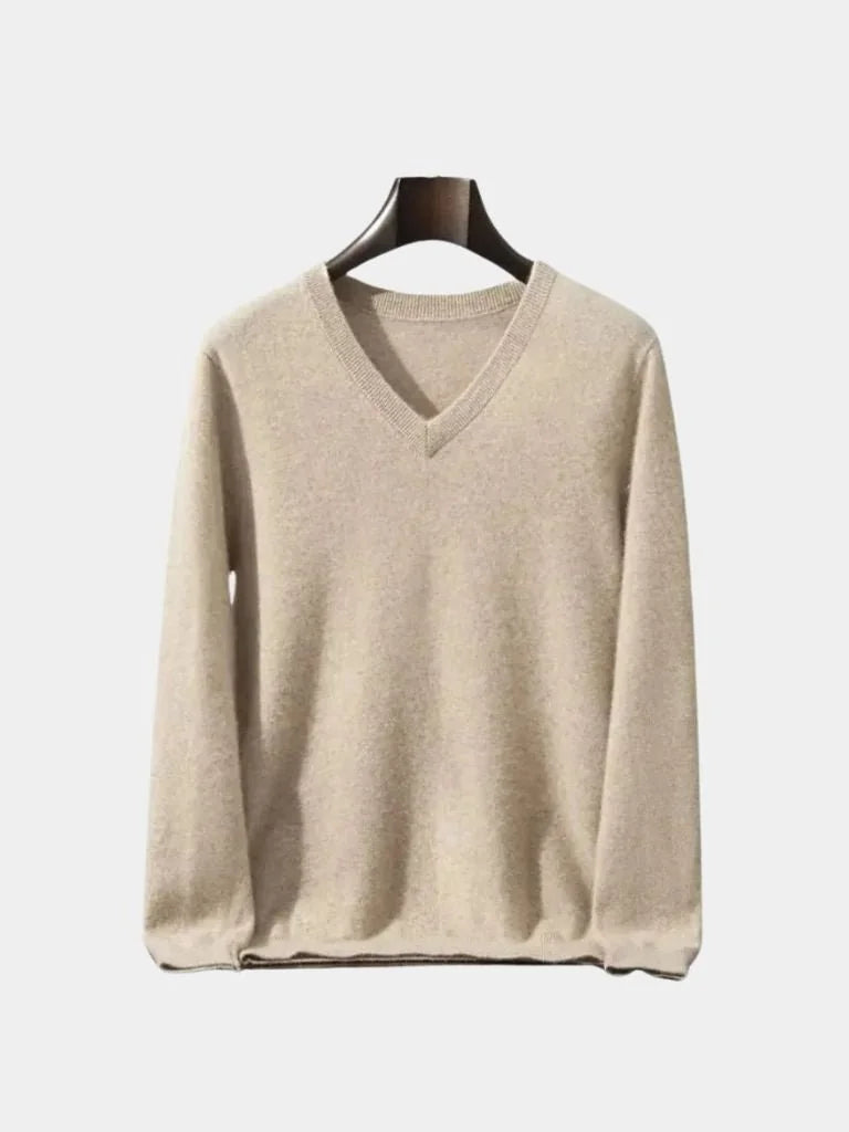 Cashmere V Neck Knitwear Sweater | Savile & Co.