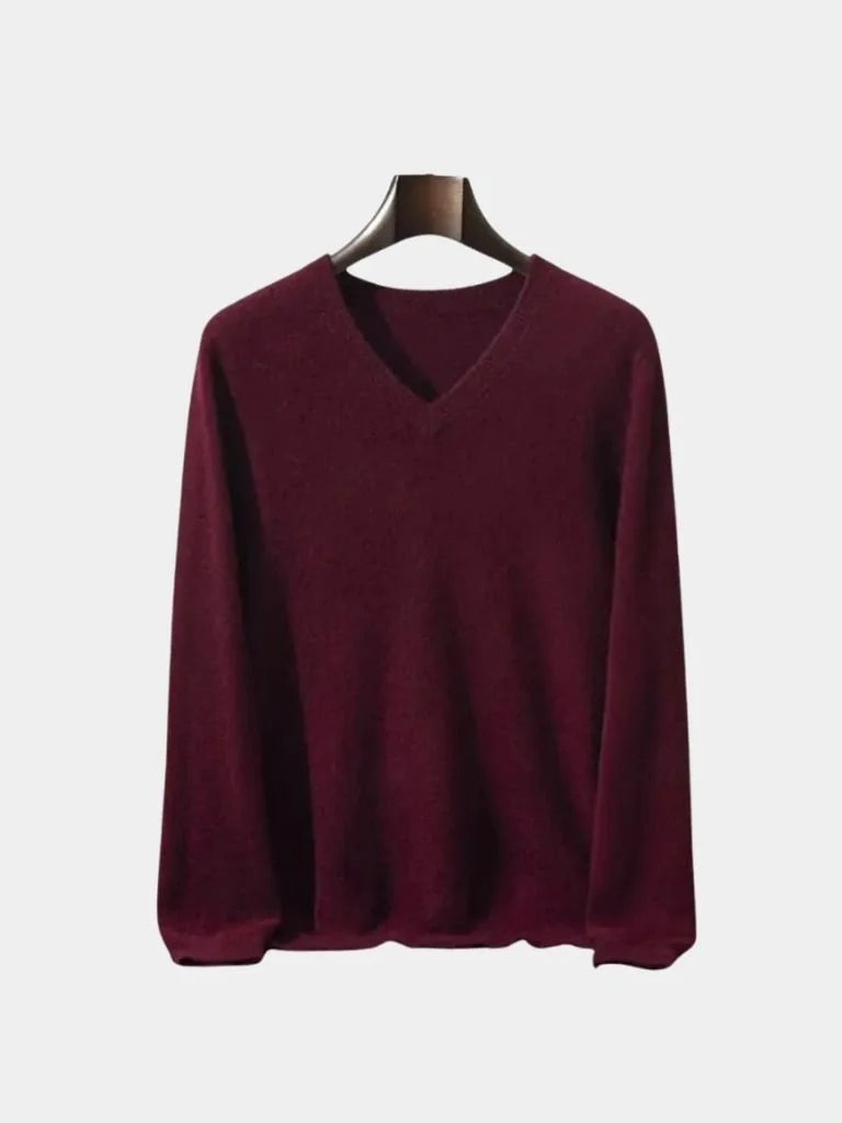 Cashmere V Neck Knitwear Sweater | Savile & Co.