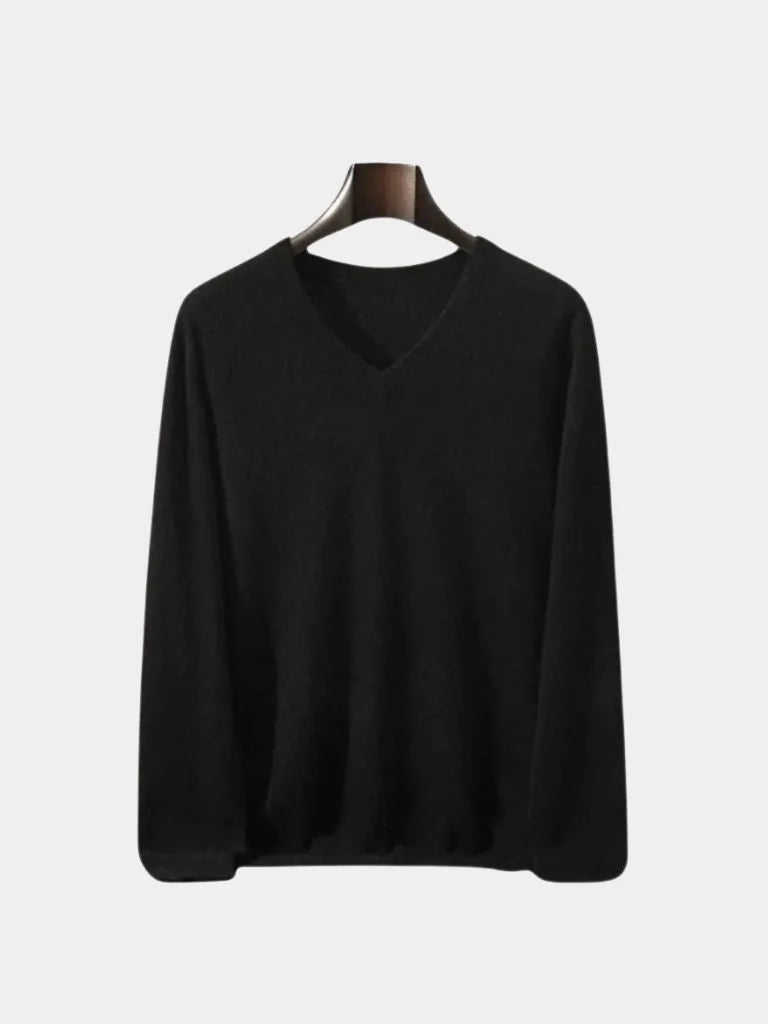 Cashmere V Neck Knitwear Sweater | Savile & Co.