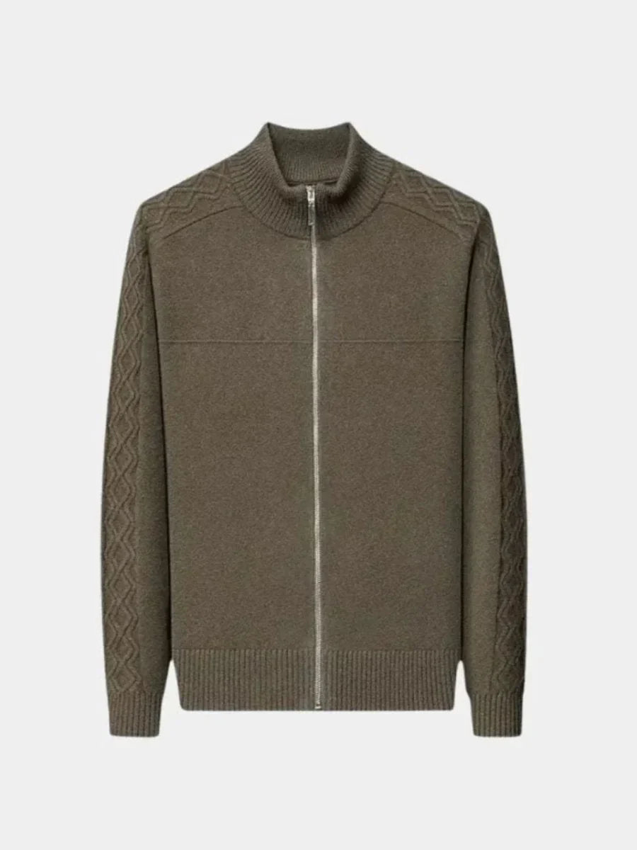 Cashmere Zip Sweater Knit Turtleneck | Savile & Co.