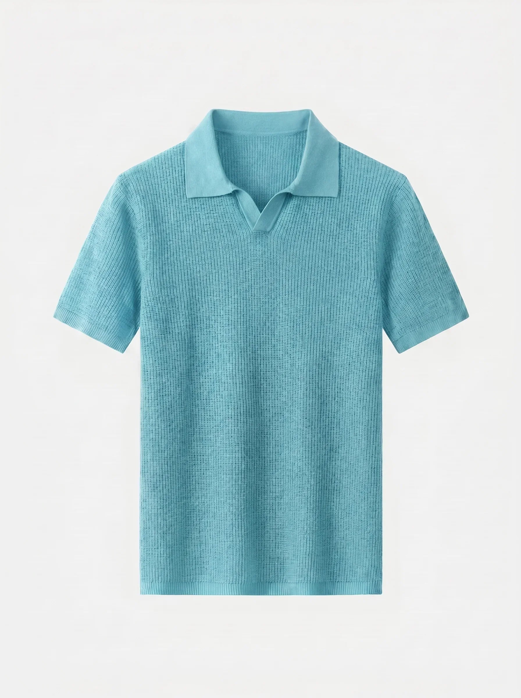 Casual Buttonless Knit Polo Shirt | Savile & Co.