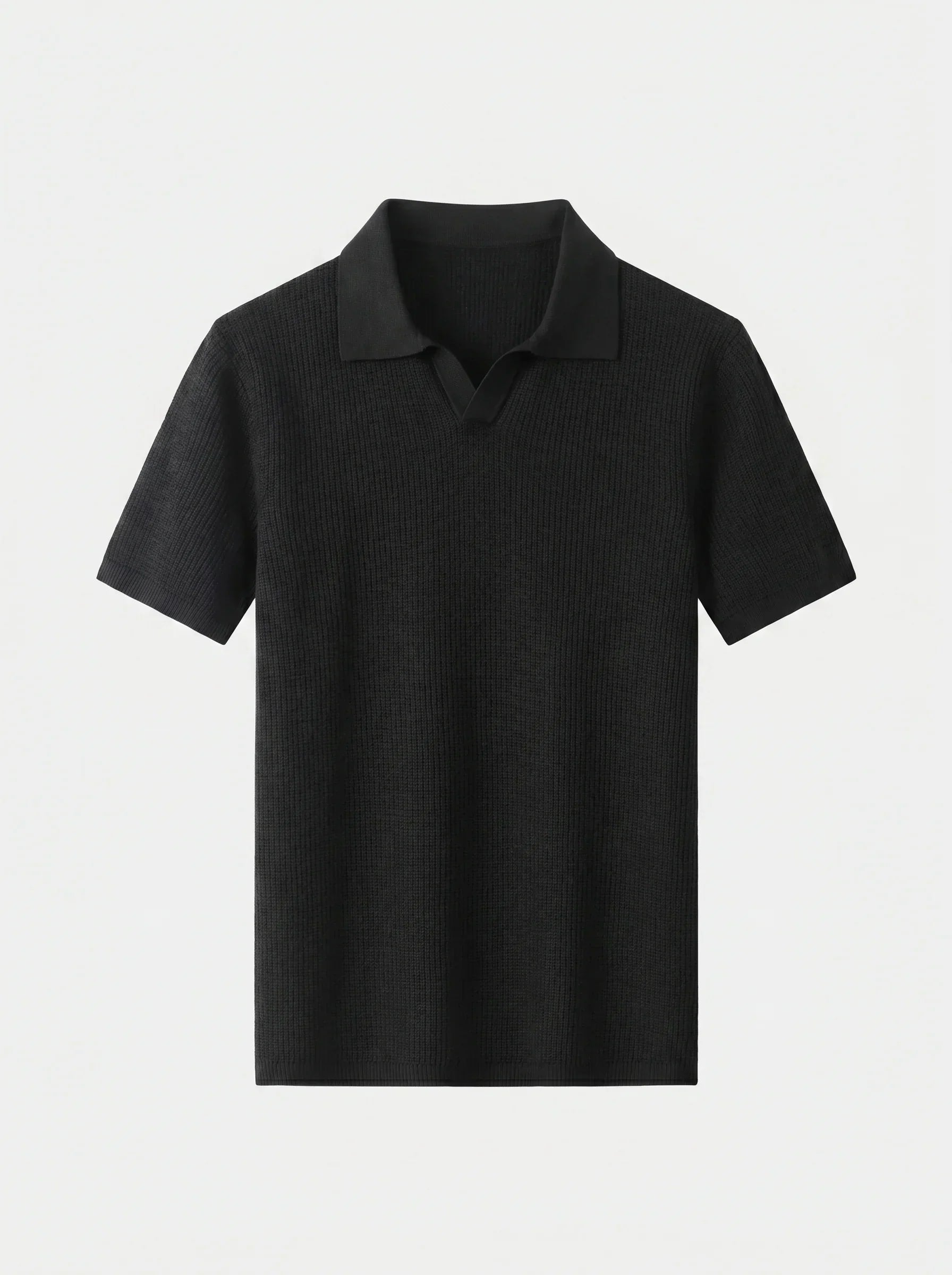 Casual Buttonless Knit Polo Shirt | Savile & Co.