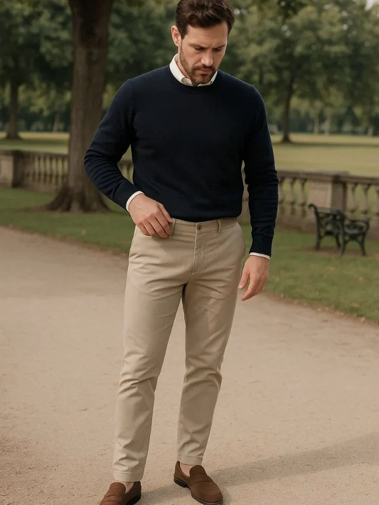 Casual Slim Fit Trousers | Savile & Co.
