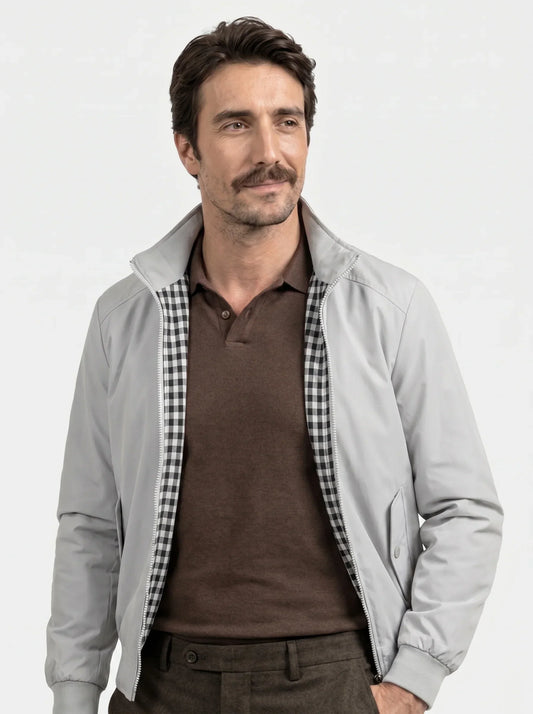 Casual Solid Bomber Jacket | Savile & Co.