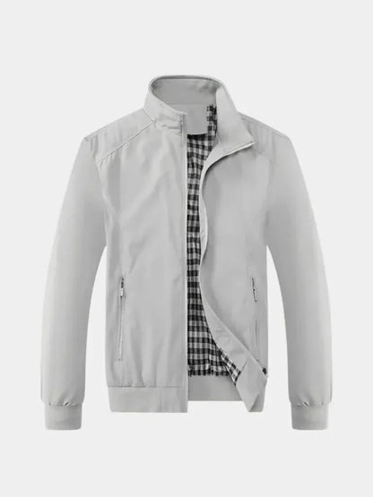 Casual Solid Bomber Jacket | Savile & Co.