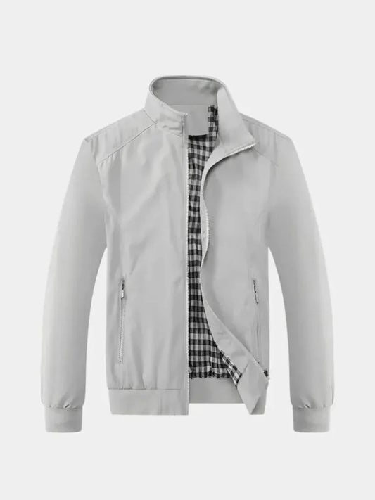 Casual Solid Bomber Jacket | Savile & Co.