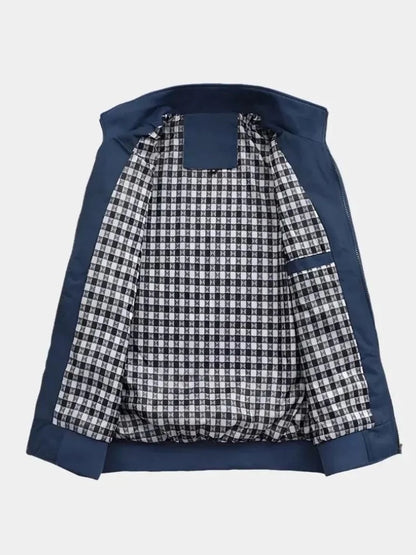 Casual Solid Bomber Jacket | Savile & Co.