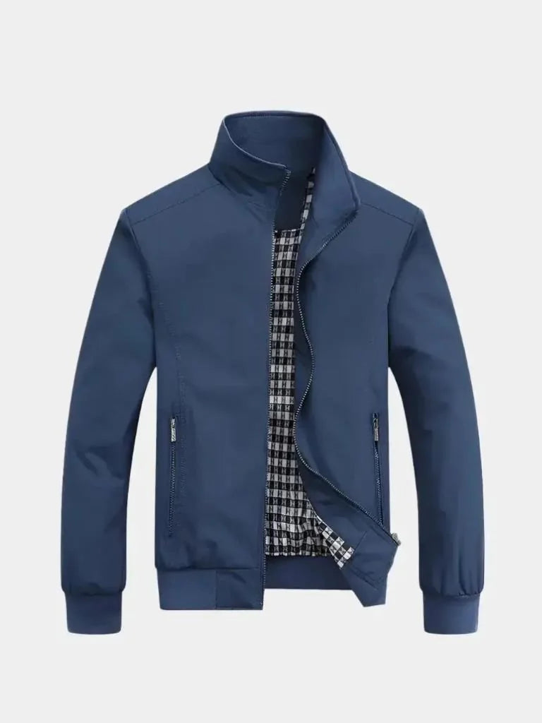 Casual Solid Bomber Jacket | Savile & Co.