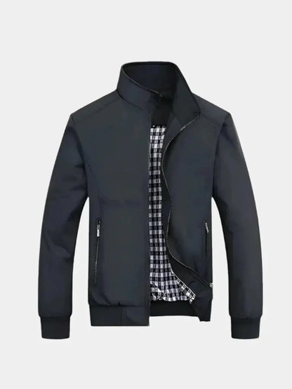 Casual Solid Bomber Jacket | Savile & Co.