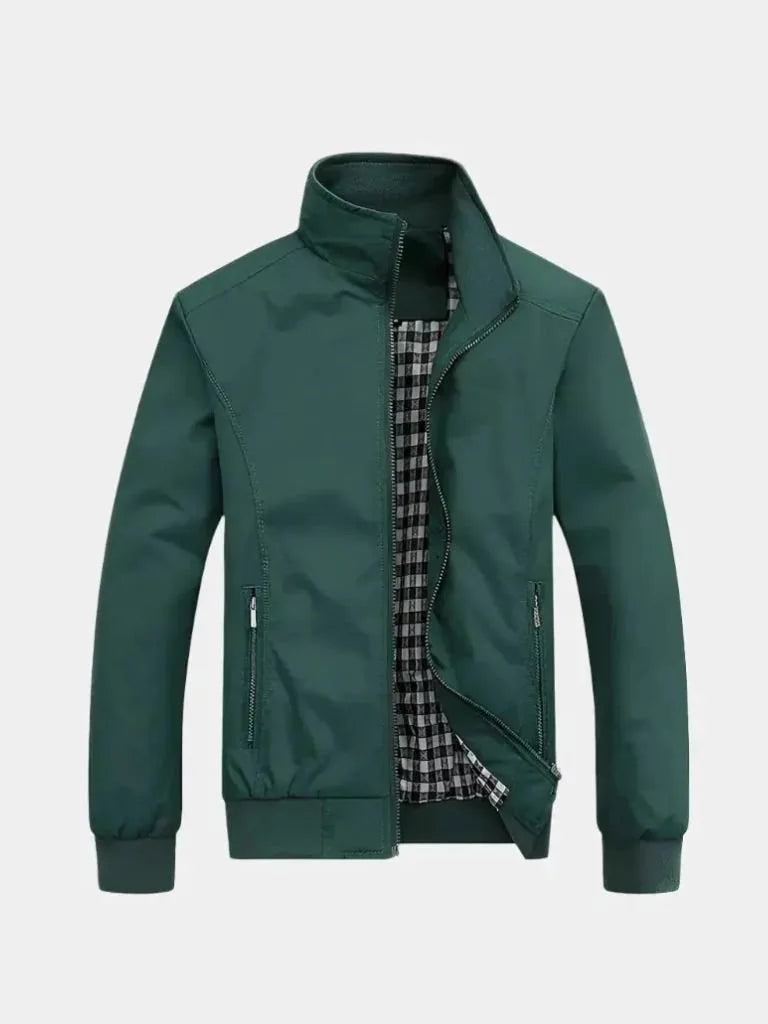 Casual Solid Bomber Jacket | Savile & Co.