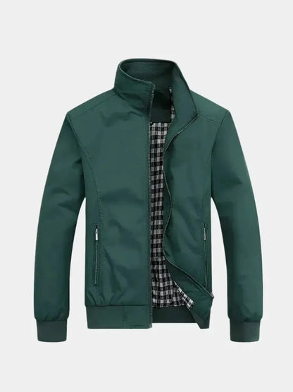 Casual Solid Bomber Jacket | Savile & Co.
