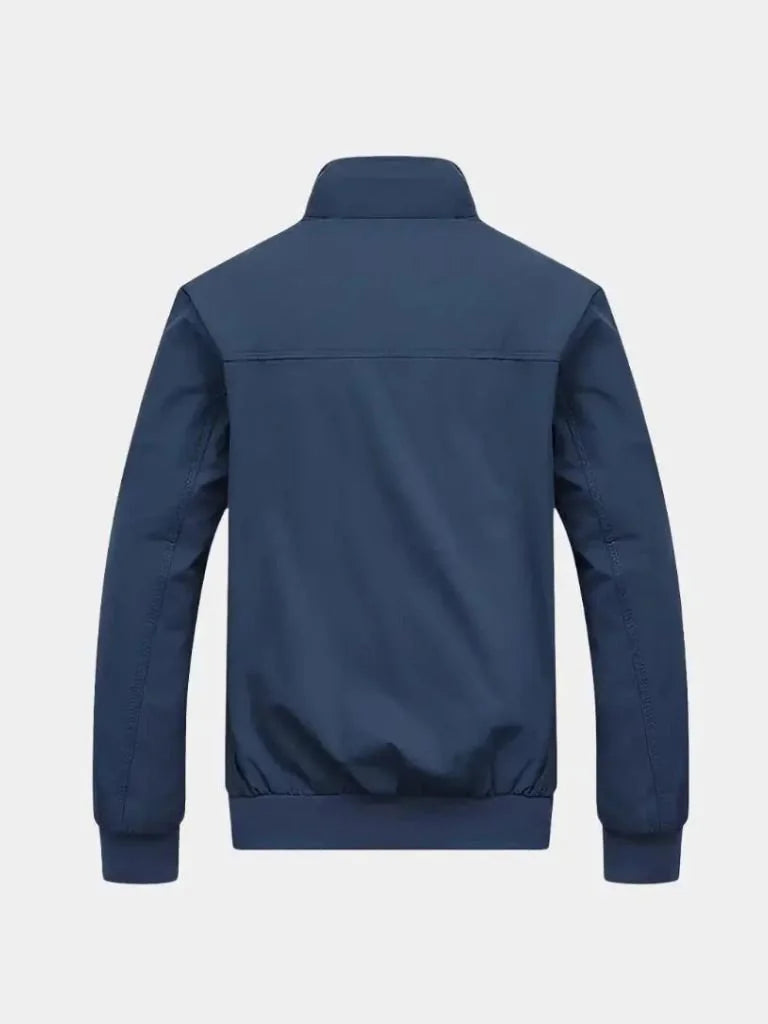 Casual Solid Bomber Jacket | Savile & Co.